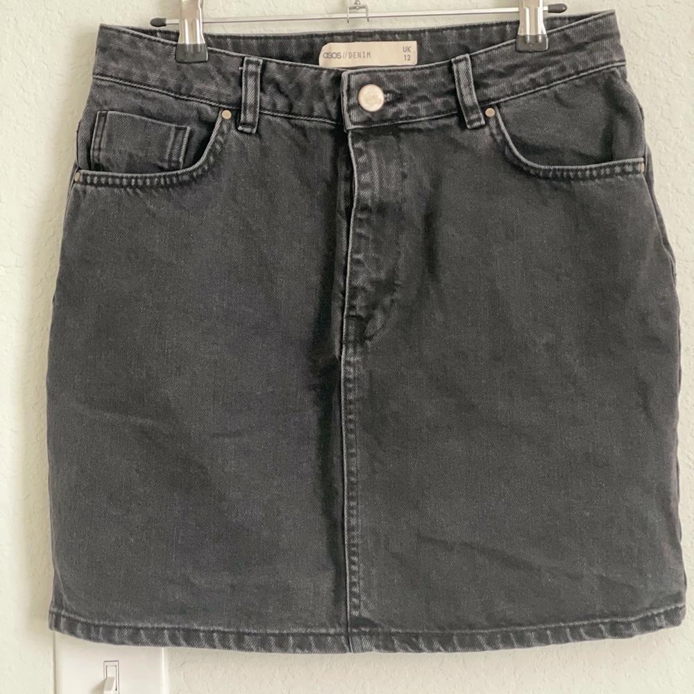 ASOS Black jeans mini skirt
